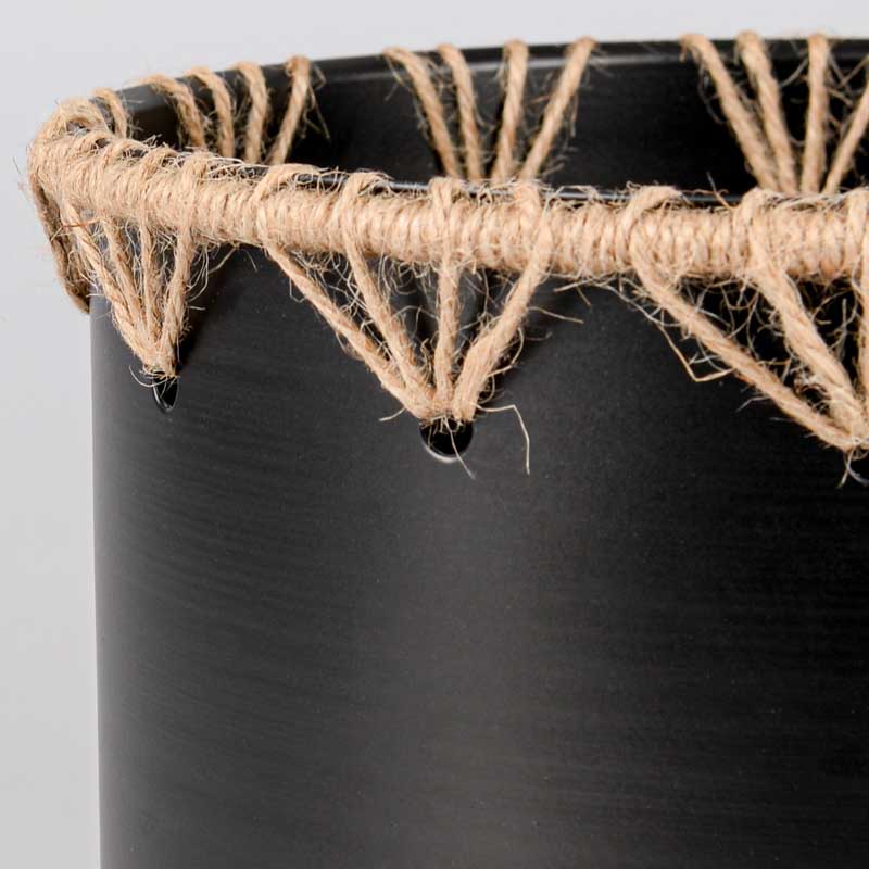 Pot décoratif 'Bamako' noir