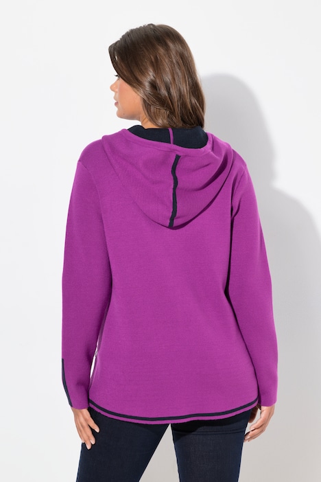 Hoodie, Doubleface, Kapuze, Langarm
