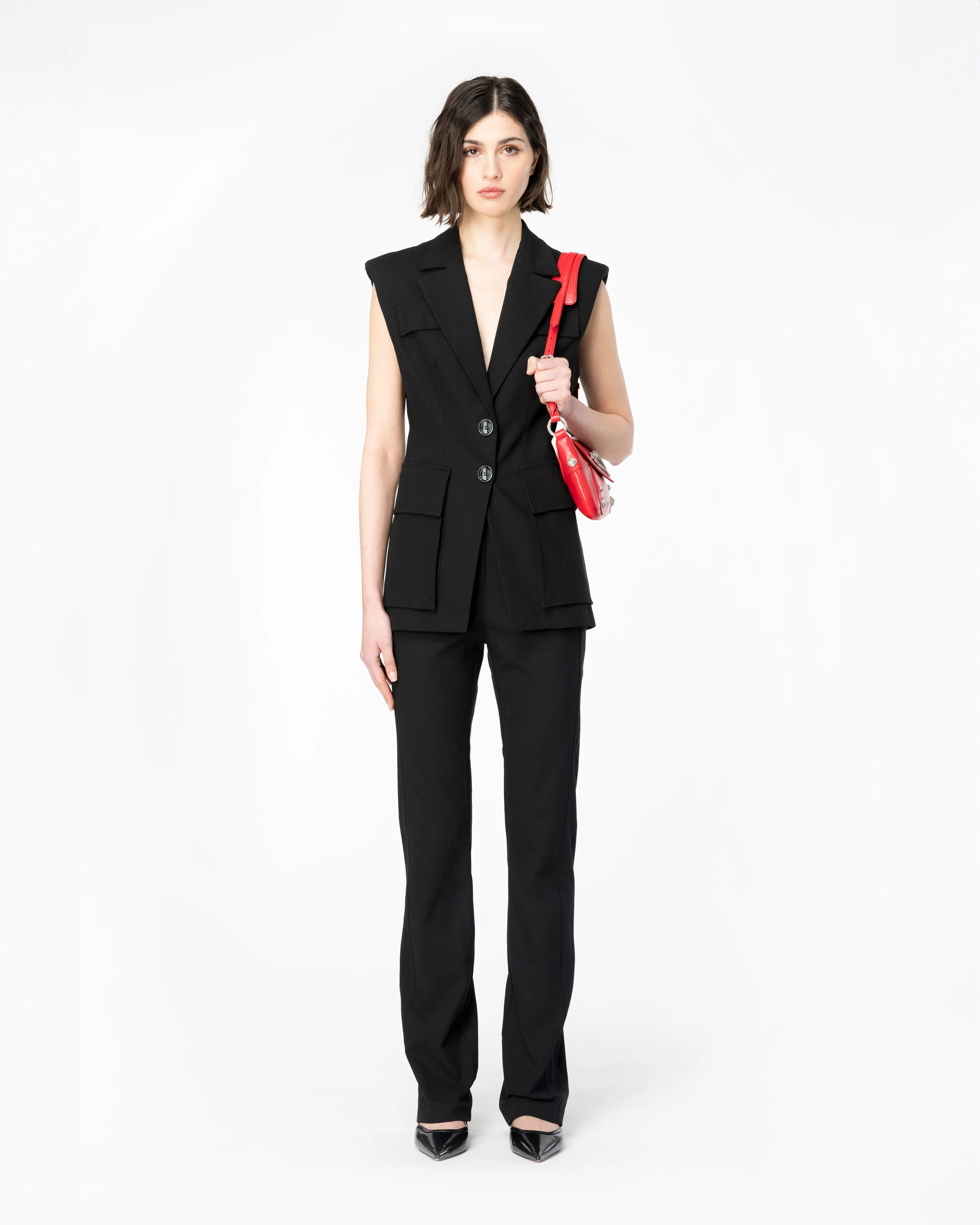 Pantalon évasé | Noir