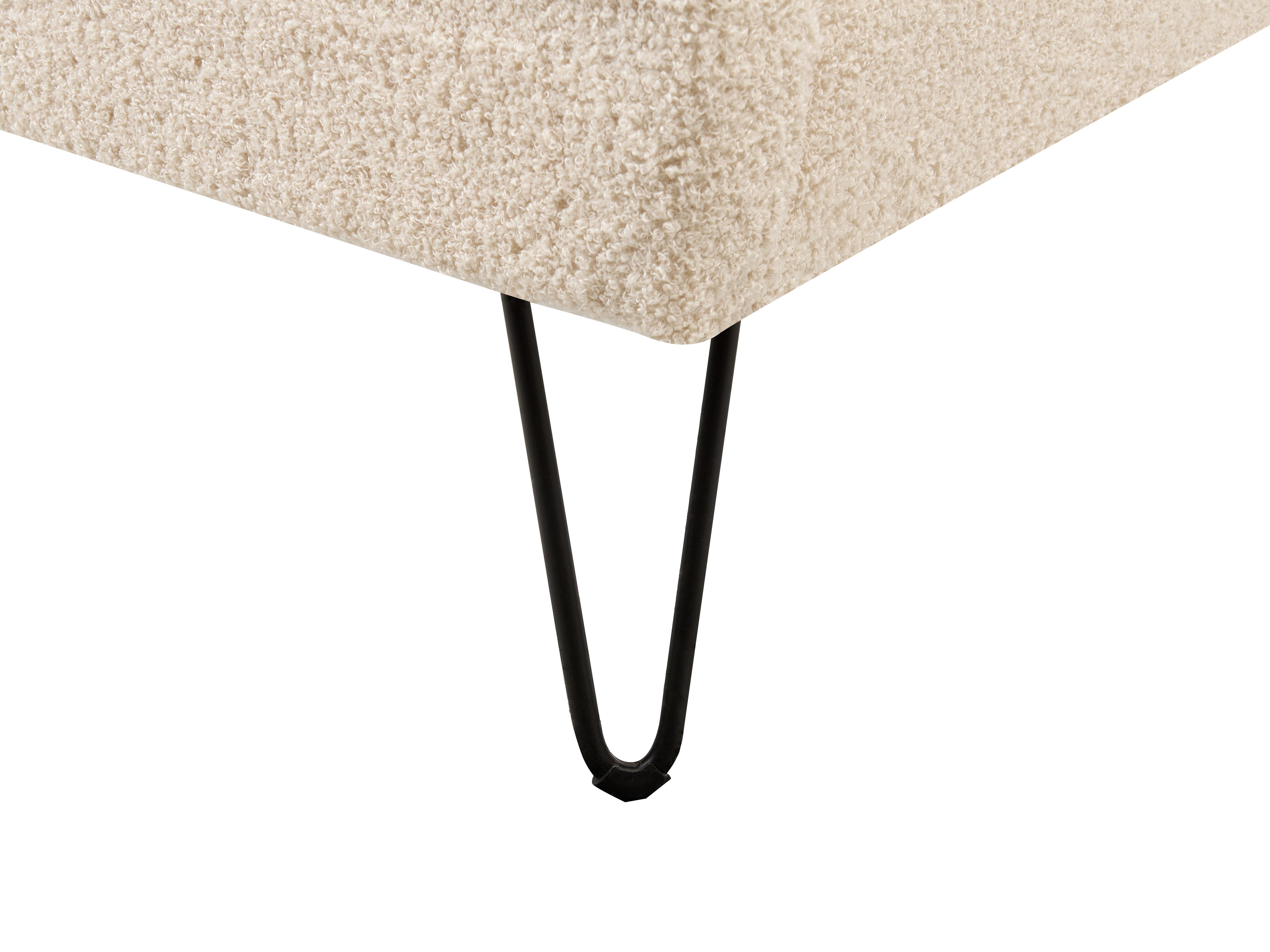 Bed Bouclé AMBILLOU 180 x 200 cm Beige