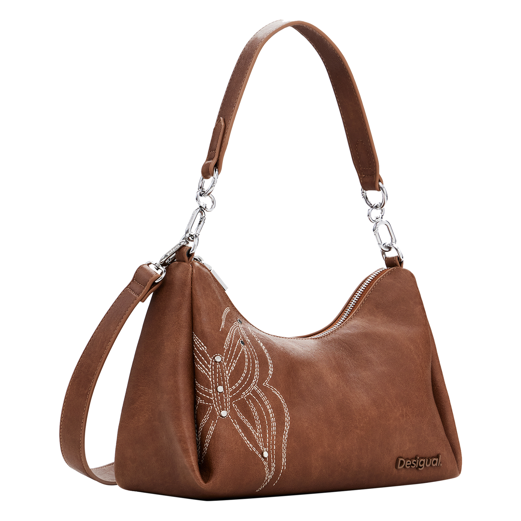 Sac à main brodé | Marron
