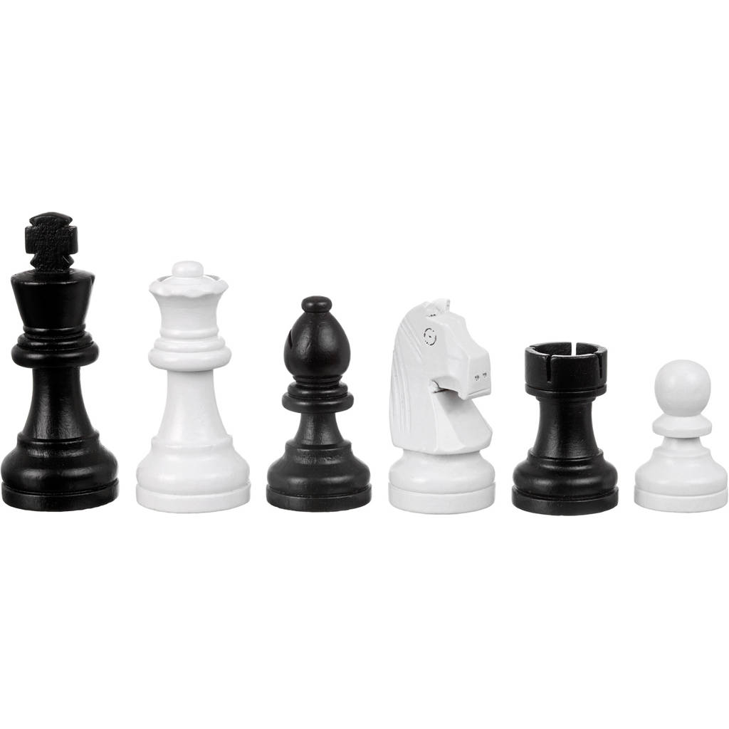 houten schaak-dam set 40x40 cm Houten schaak-/damset (40x40cm)