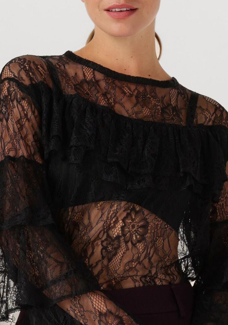 zwarte alix the label blouses ruffle lace top