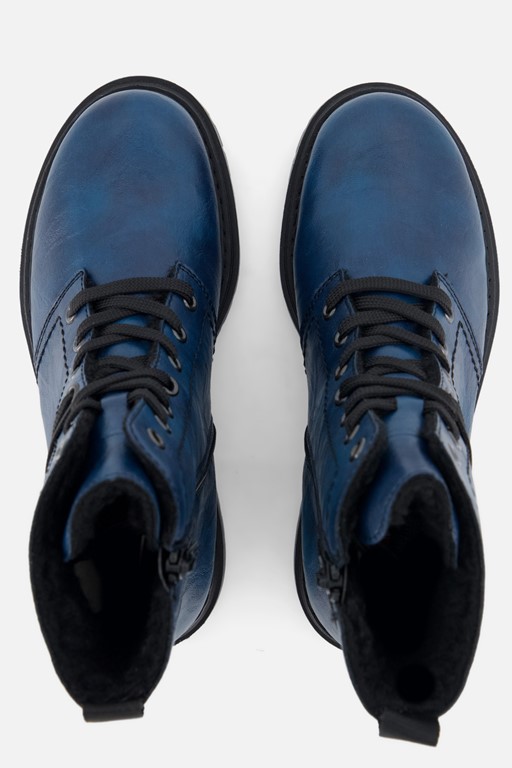 Rieker Veterboots blauw Synthetisch