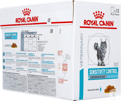 Royal Canin Veterinary Diet Sensitivity Control Chats Adultes Poulet Avec Riz 12x85g
