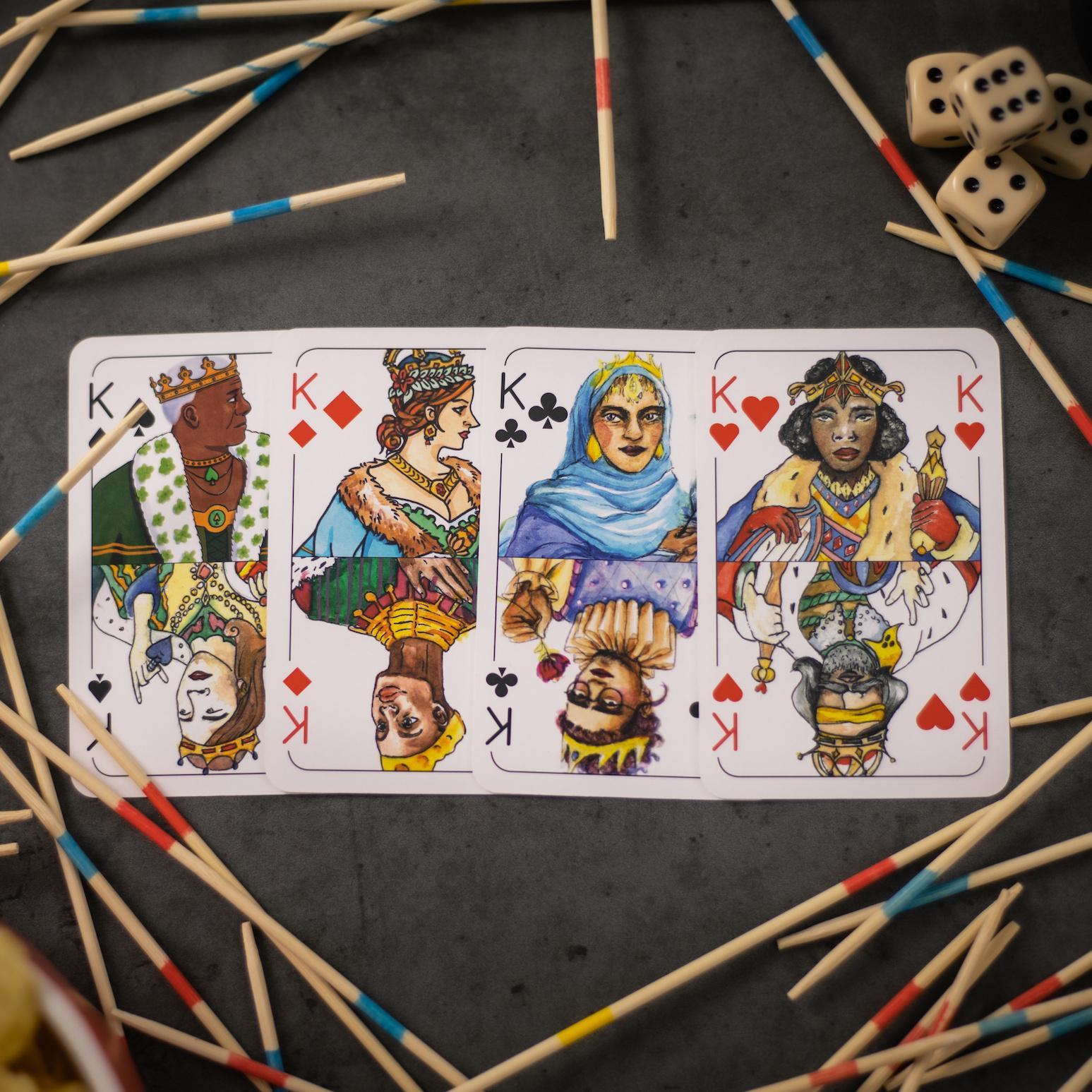 Gendergerechtes Kartendeck, Einzel-Romme (Spielkarten)