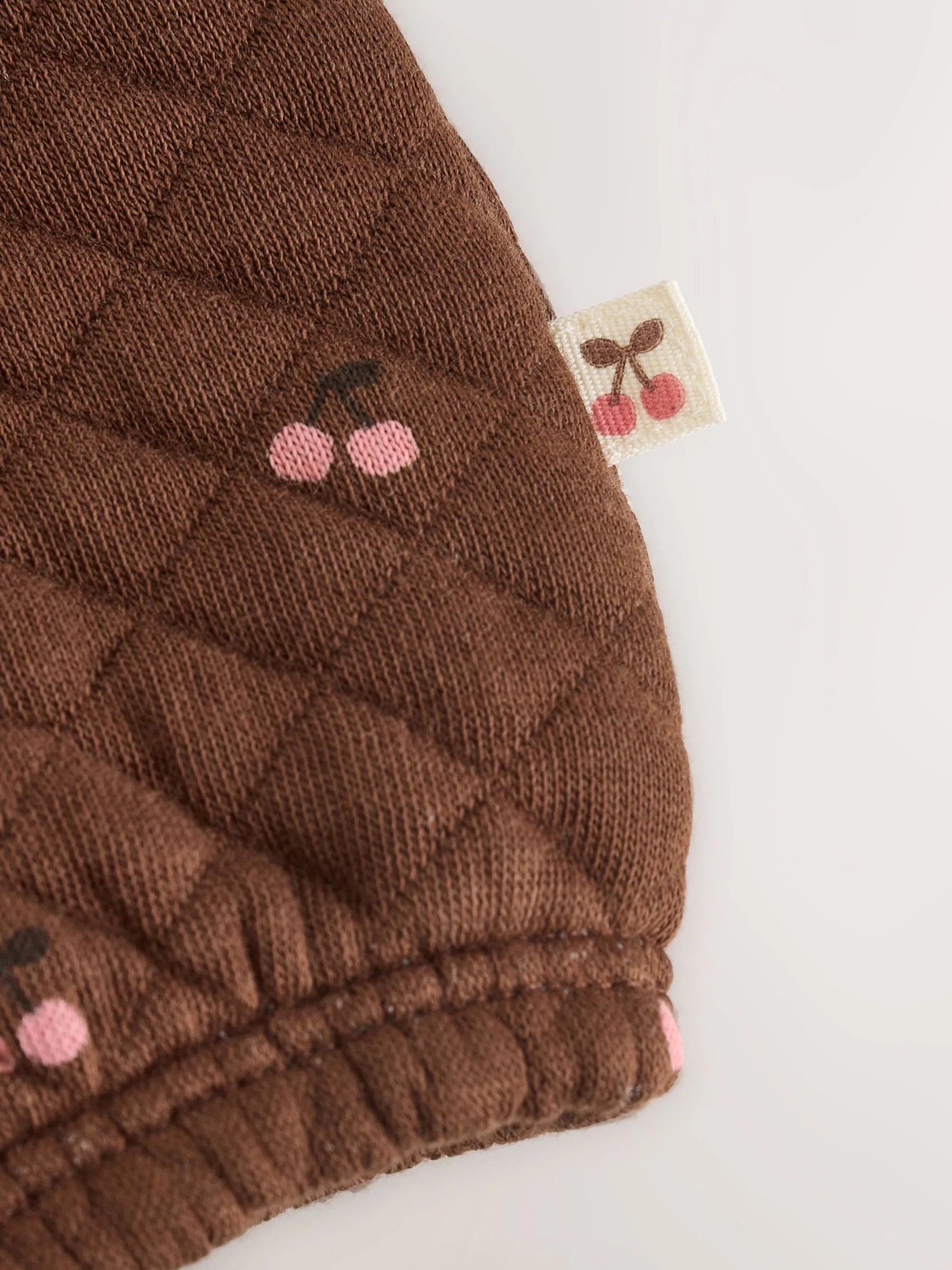 Brown Cherry - Quilted Dungaree and Bodysuit Baby 2 Piece Set (0mths-3yrs)