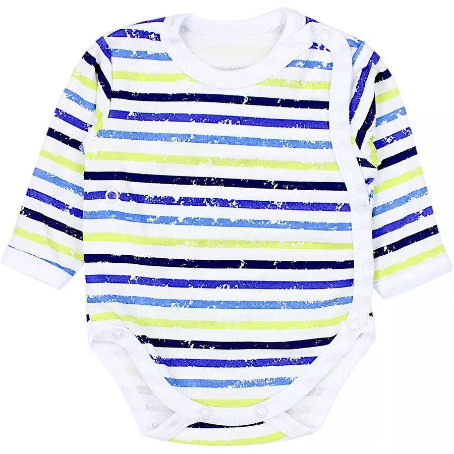 TupTam Baby Langarm Wickelbody 5er Pack grauhellblau