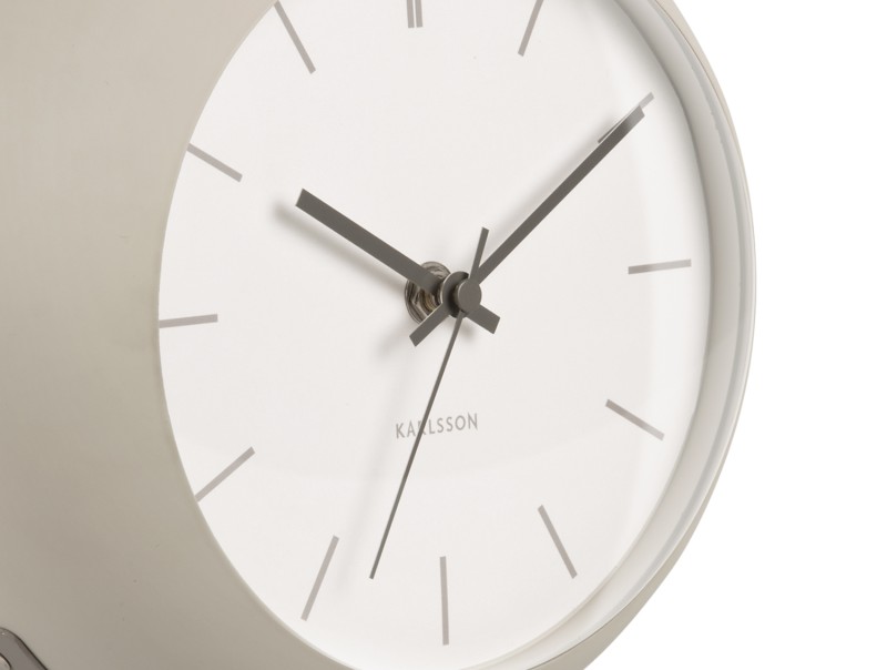 Table Clock Nirvana Globe KA5858GY Dark warm grey