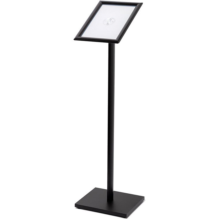 Porte-Menu dessin Standard Plaque Acier A4 Coins en Onglet 25 mm Noir
