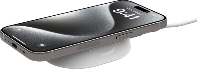 Belkin BoostCharge Pro Qi2 15W magnetisk konvertbar oplader (hvid)
