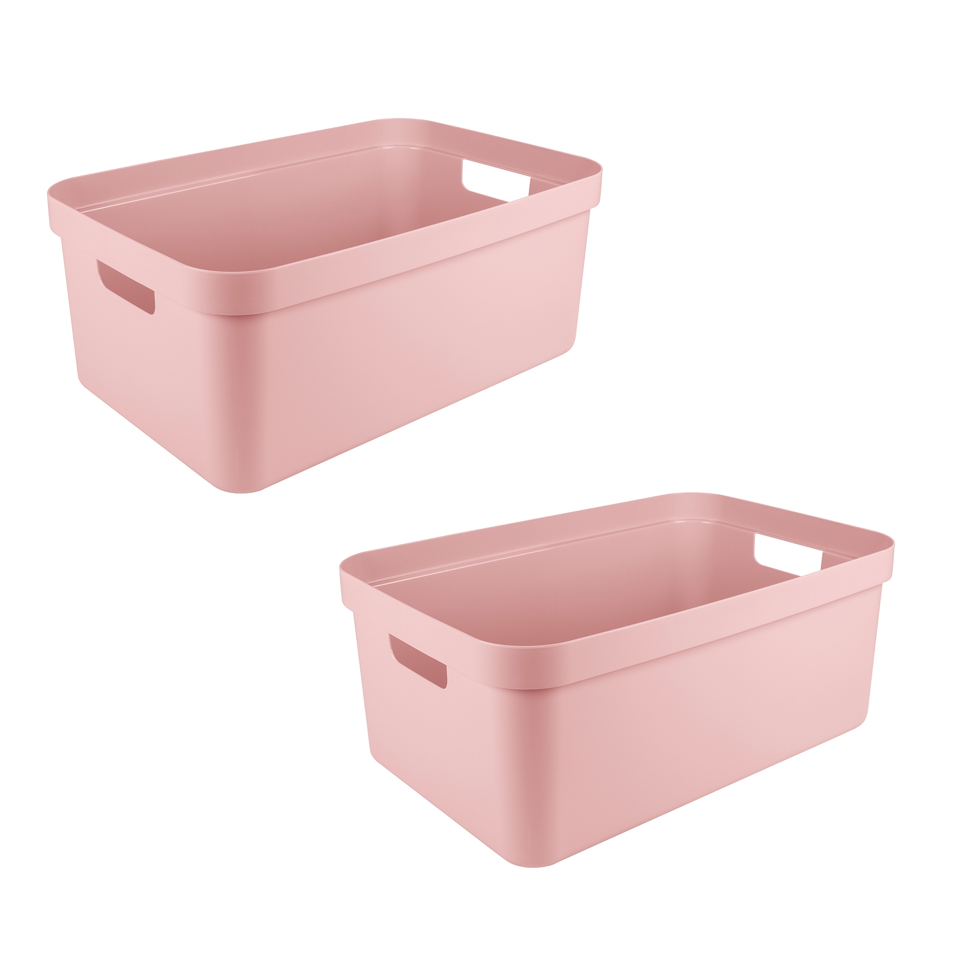 Sunware sigma home set van 2 45l opbergbox - roze