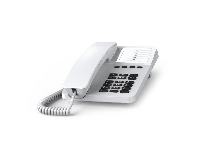 Gigaset Tischtelefon Desk 400 Weiss Das Wand- und Tischtelefon für einfache Telefonie