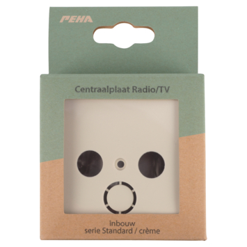Peha Standard Centraalplaat Radio/TV crème