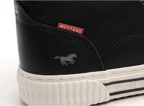 Mustang boots bottine plates femme 1442601 noir
