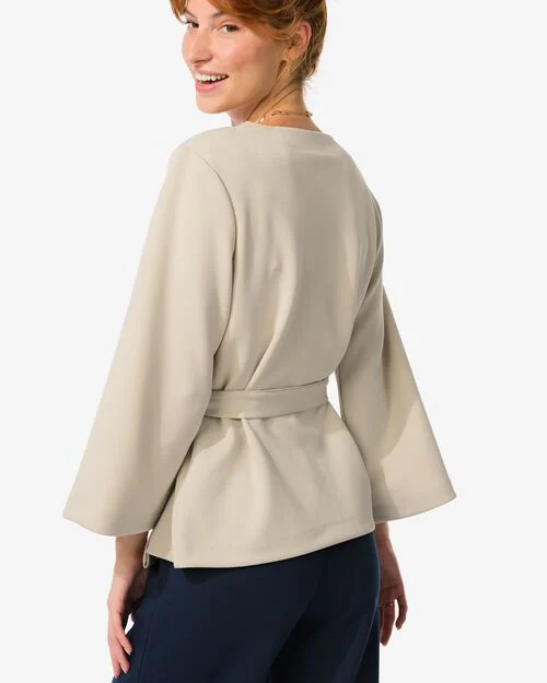 haut cache-cœur femme Elly sable