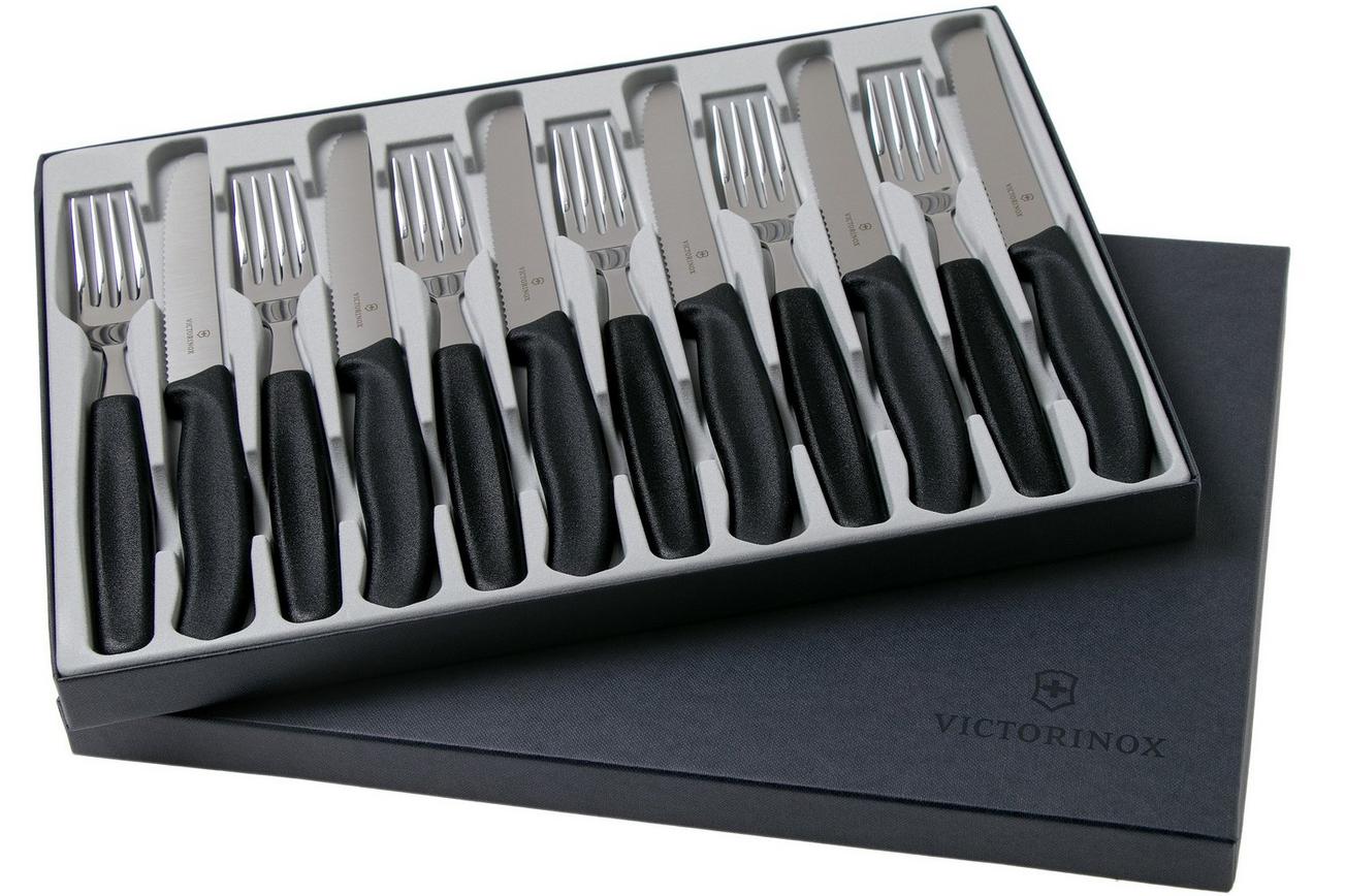 Victorinox SwissClassic 6.7833.12, 12-delige tomatenmessenset, zwart