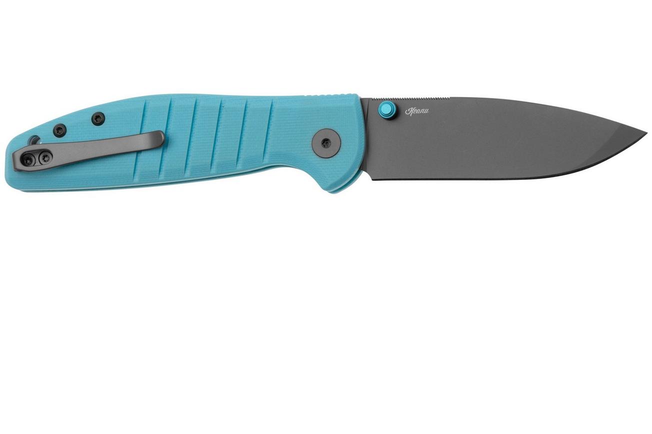 Bestechman Goodboy Jr BMK10D PVD D2, Blue G10 zakmes, Keanu design