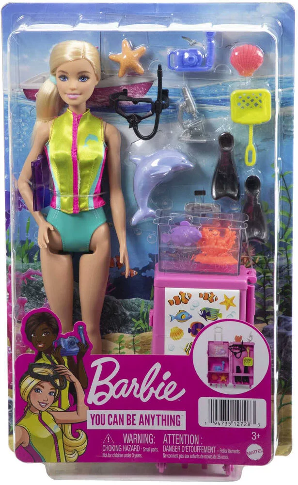 BARBIE - COFFRET BARBIE PLONGEUSE -  BLONDE
