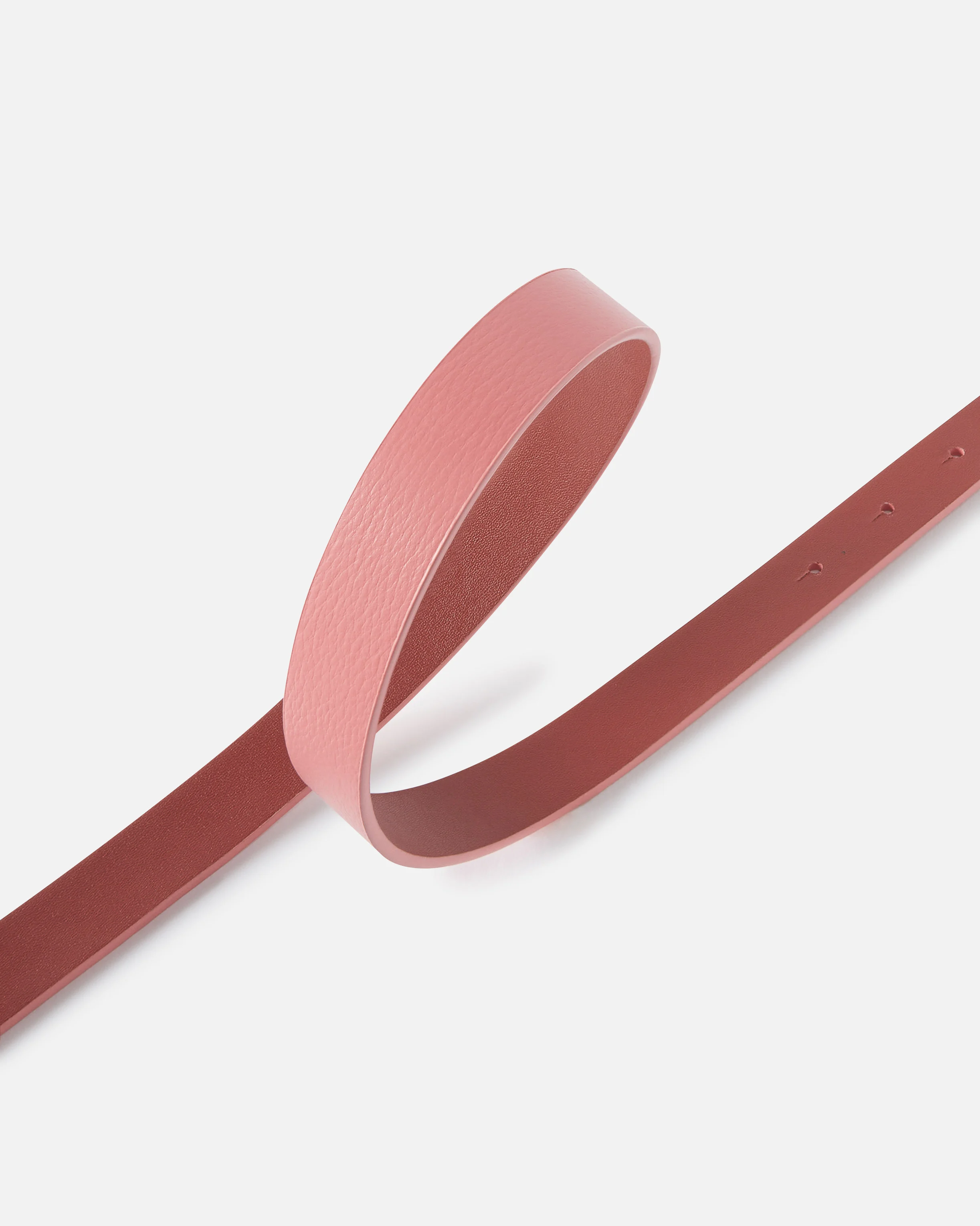 Ceinture fine réversible | Rose