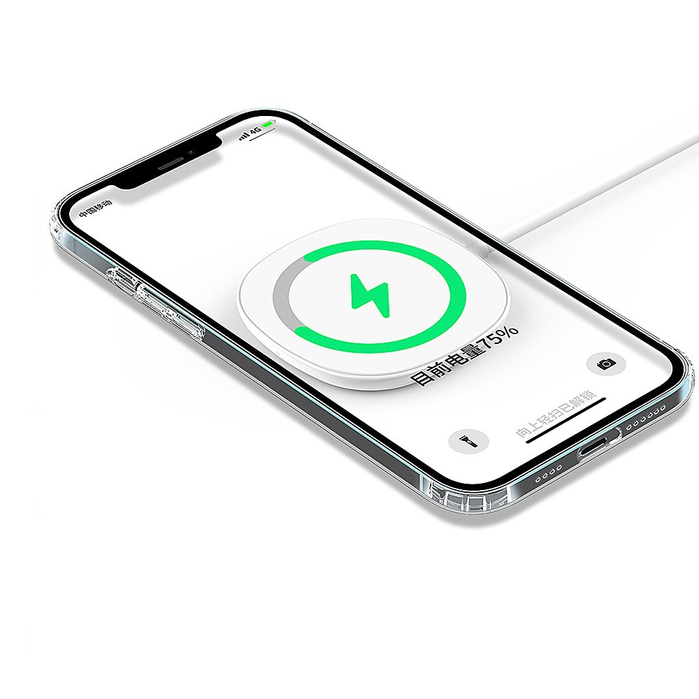 iPhone 15 MagSafe Hybrid Hülle TPU Bumper Acryl Rückseite - Transparent