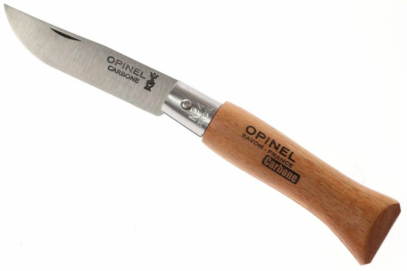 Opinel zakmes No. 04, koolstofstaal, lemmetlengte 5,5 cm
