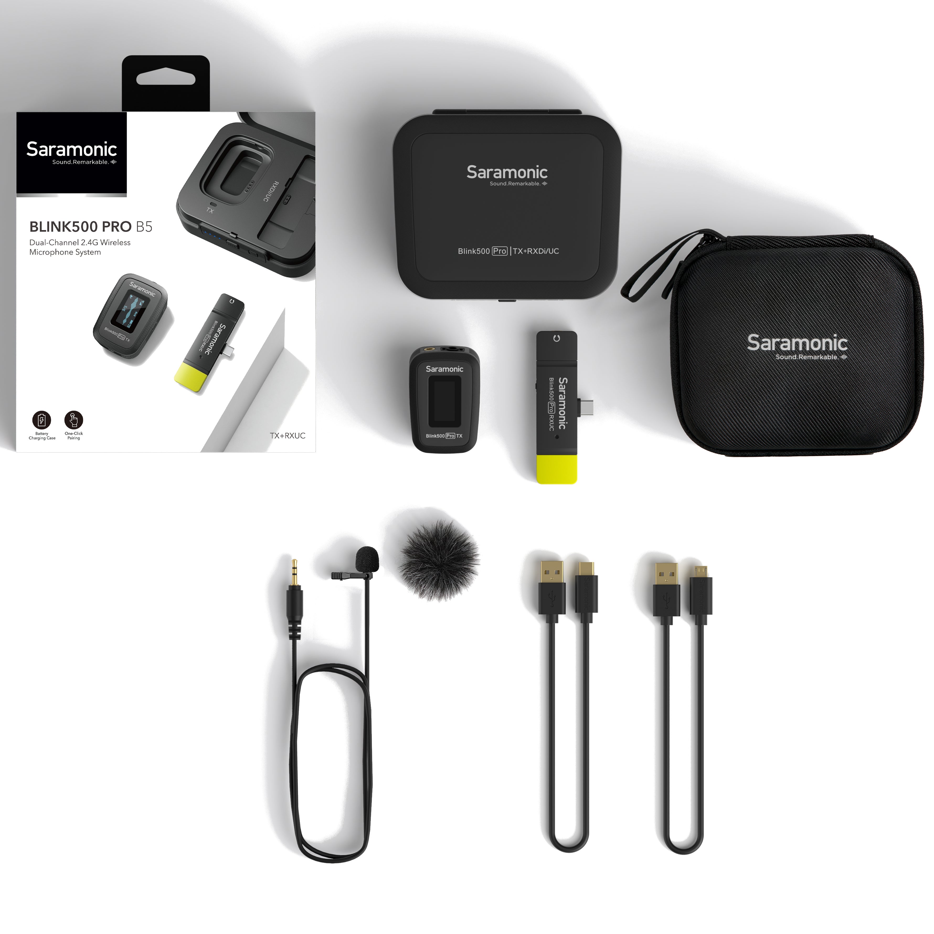 Saramonic Blink500 Pro B5 draadloze dasspeldmicrofoon met usb-C