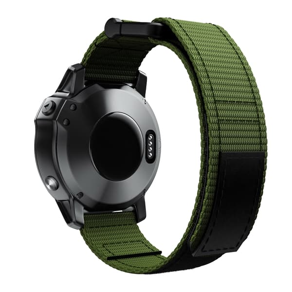 INF Garmin Fenix 6X/5X/3/3 HR armbånd 26 mm nylon Grønn