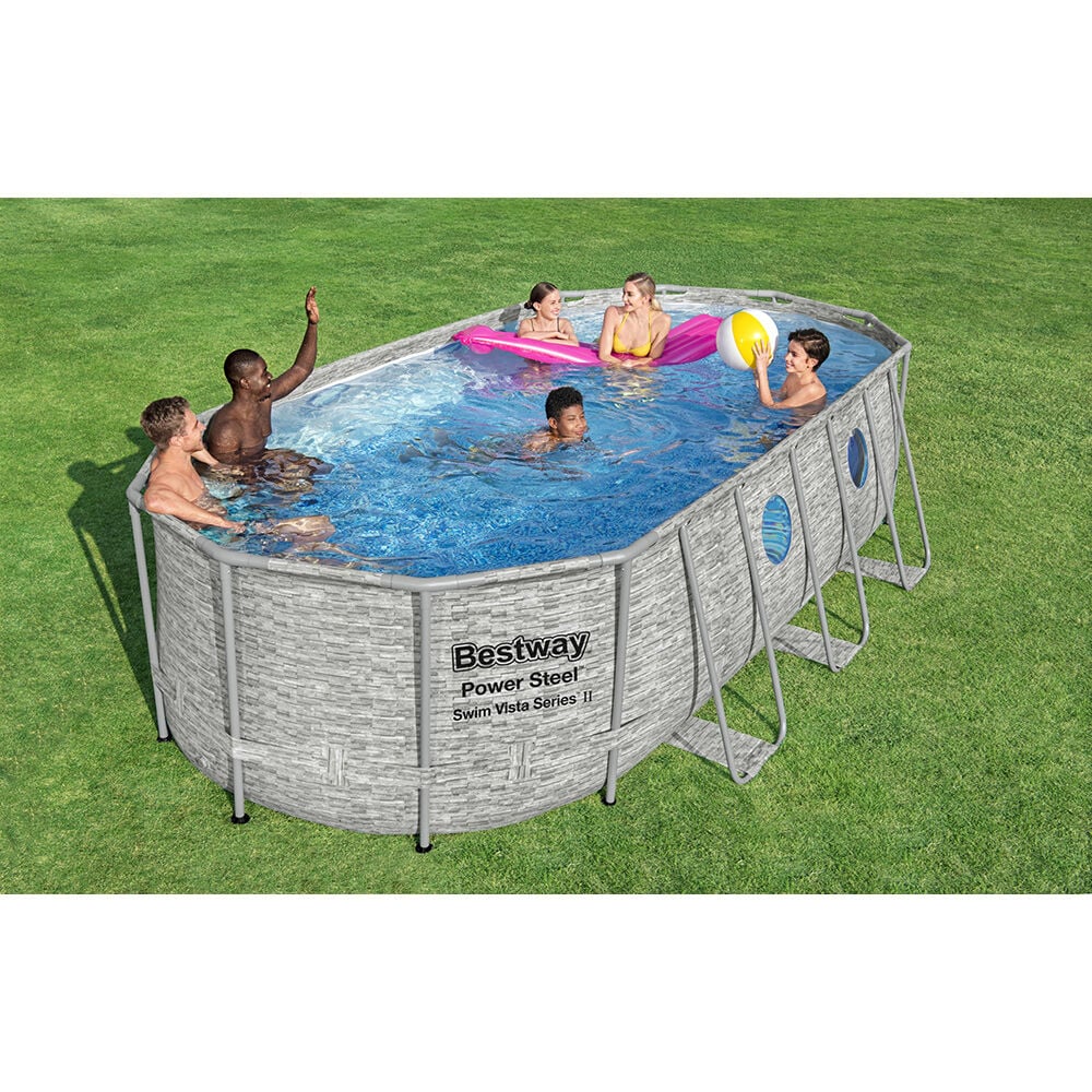 Piscine hors sol ovale Power Steel™ Swimvista™ Bestway L549xl274xH122cm