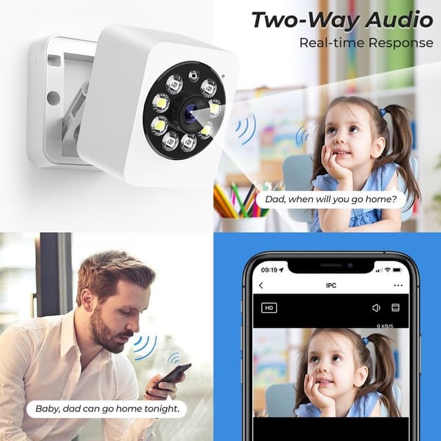 Smart Home Security Human Monitor 1080 HD trådløst WiFi-kamera