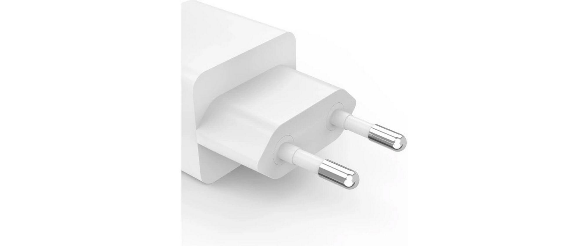 USB-Wandladegerät Gan charger USB-A USB-C 45 W WeissSchnellladegerät mit 1x USB-C und 1x USB-A