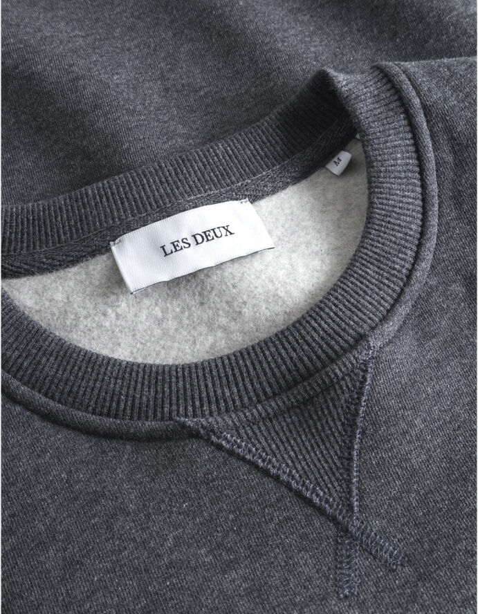 Les Deux Piece Sweatshirt 2. 0 Charcoal melange/olympian blue-dark navy