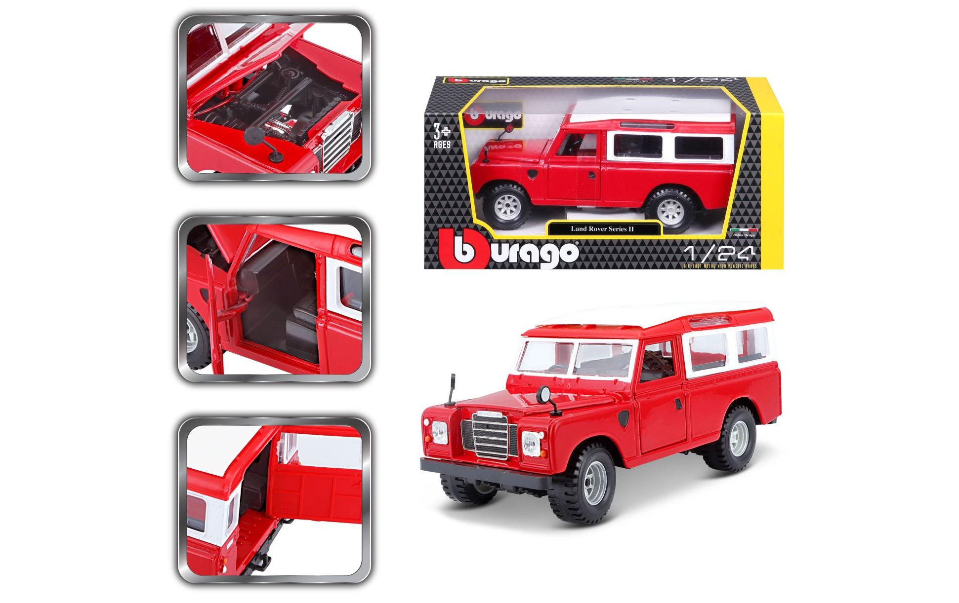 Land Rover Series II Rot 1:24Sammlermodell im Massstab 1:24