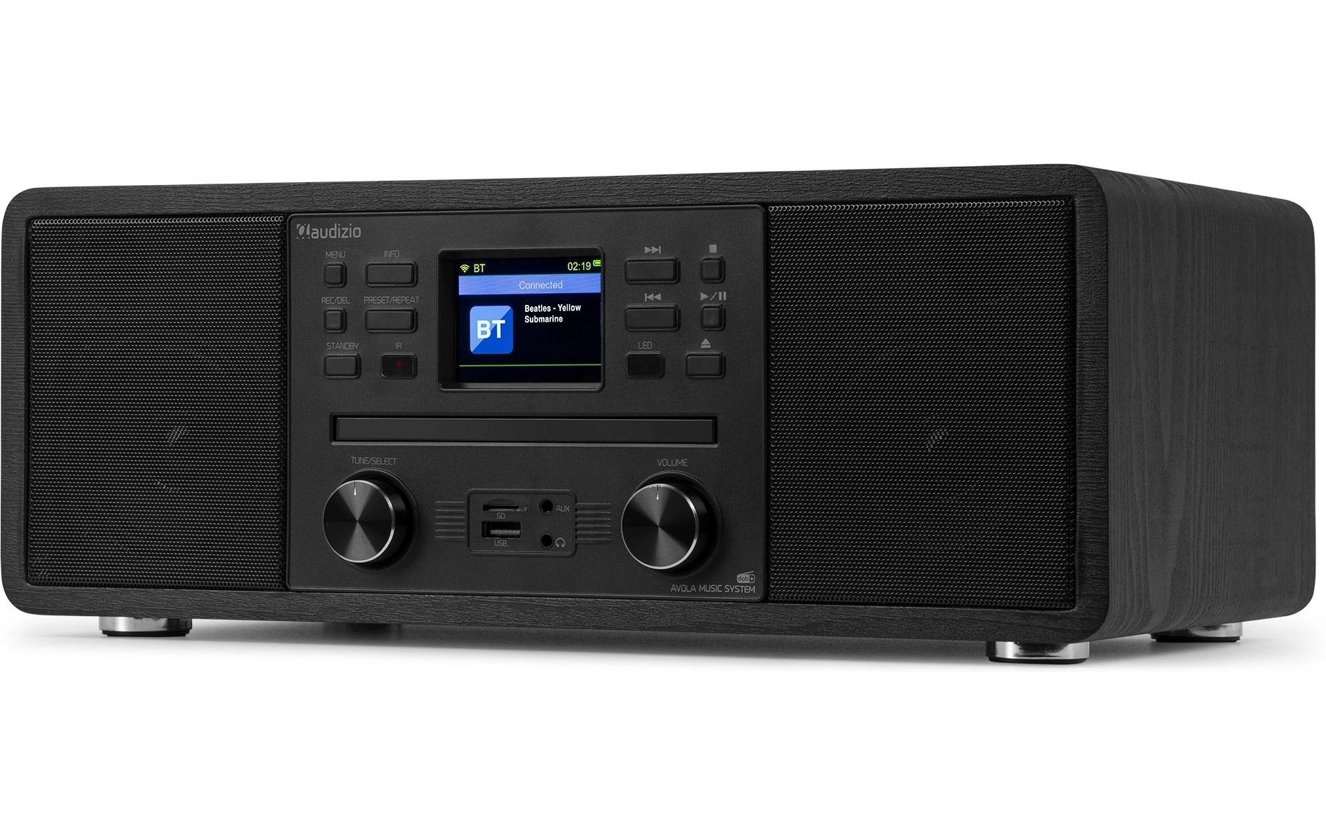 DAB+ Radio Avola Schwarz<br>DAB+ Radio mit CD Spieler, Internet Radio und Bluetooth