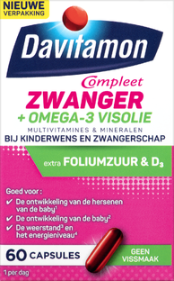 Davitamon Compleet Zwanger   Omega-3 Visolie Capsules 60CP