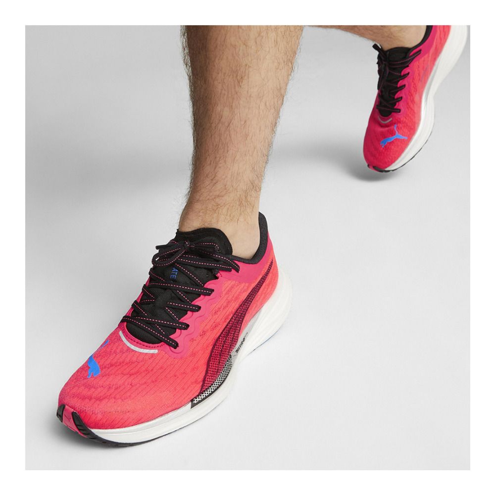 Puma DEVIATE NITRO 2 - Chaussures running Homme puma black/ultra blue/fire orchid