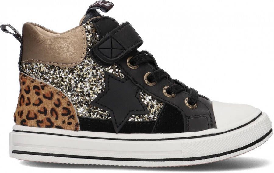 Shoesme Sneakers | | Black Gold | Leer