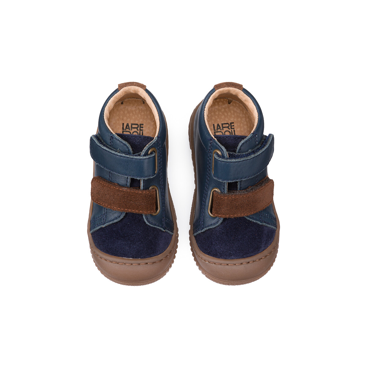 COLEÇÕES LA REDOUTE<br>Sapatos de couro macio com fecho de velcro para os primeiros passos