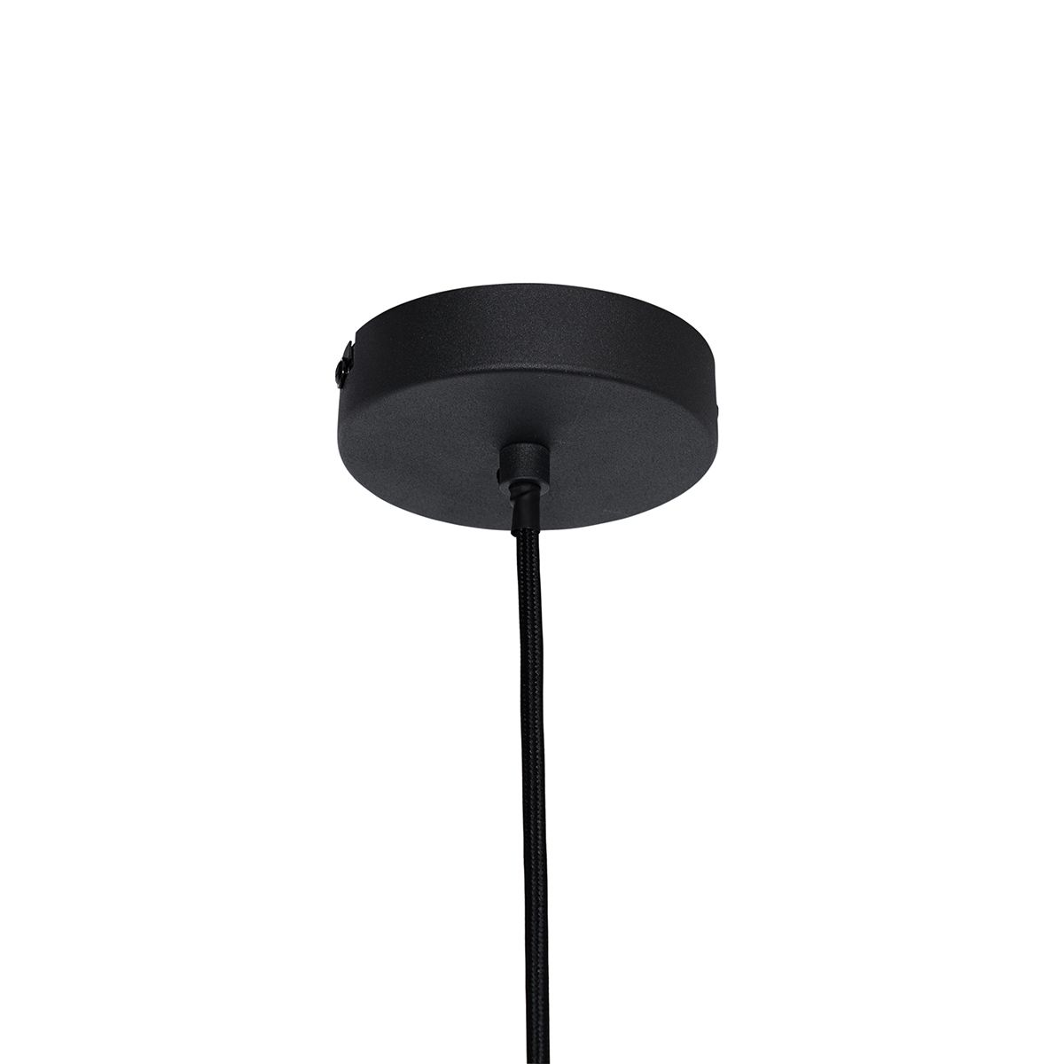 Oosterse hanglamp zwart met naturel bamboe 30 cm - Pua