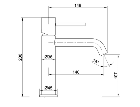 IMEX PRODUCTS - Robinet mitigeur de lavabo monza noir mat, corps du robinet...