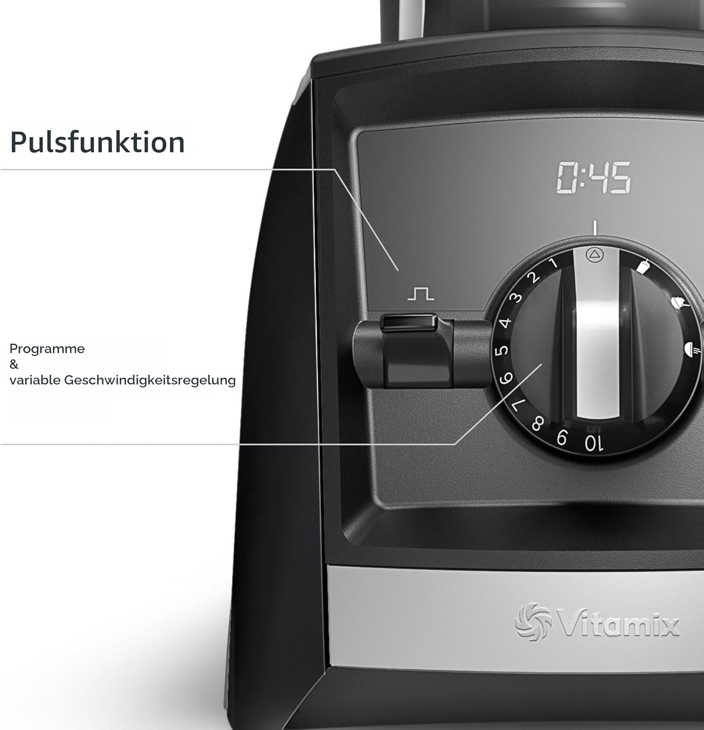 Vitamix A2500 Ascent Series Smart Mixer, professionell, 1,8 l, flacher Behälter, Weiß