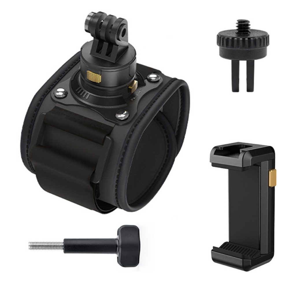 90° Handgelenk Stativ Halterung mit magnetischem Adapter   Handy-Clip für GoPro / Action-Kameras und Smartphones - Schwarz