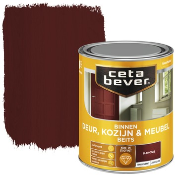 CetaBever Deur, Kozijn & Meubelbeits zijdeglans transparant mahonie 750 ml