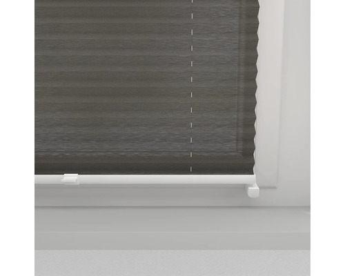 Soluna plisségordijn met zijspan, grijs, 40x130 cm