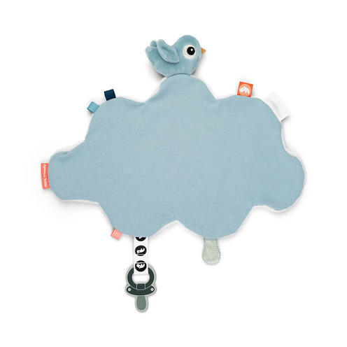 Doudou Attache-Sucette HAPPY CLOUDS Bleu - DONE BY DEER