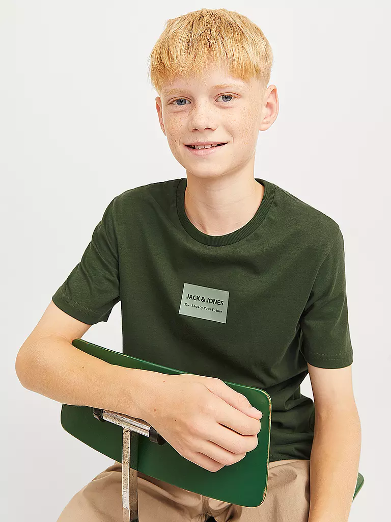 JACK & JONES Jungen T-Shirt JJHAKKAI olive