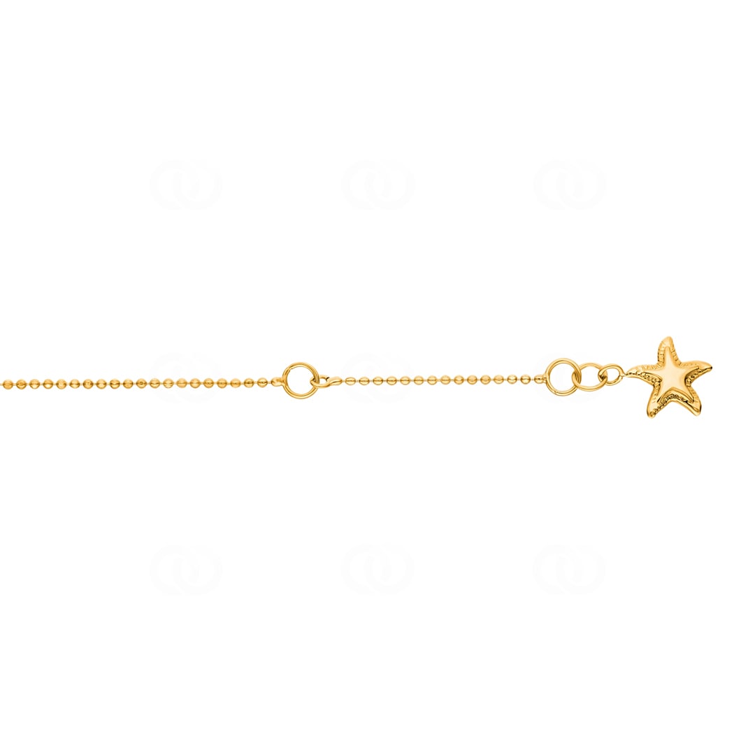 Fusskette 750/18 K Gelbgold Seestern