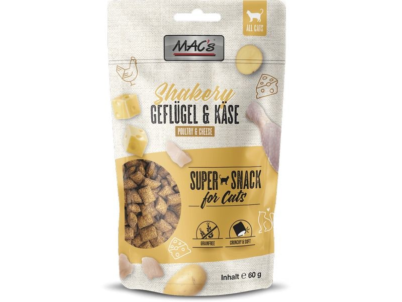 MAC's Katzen-Snack Shakery Geflügel und Käse 60 g Snack für Katzen