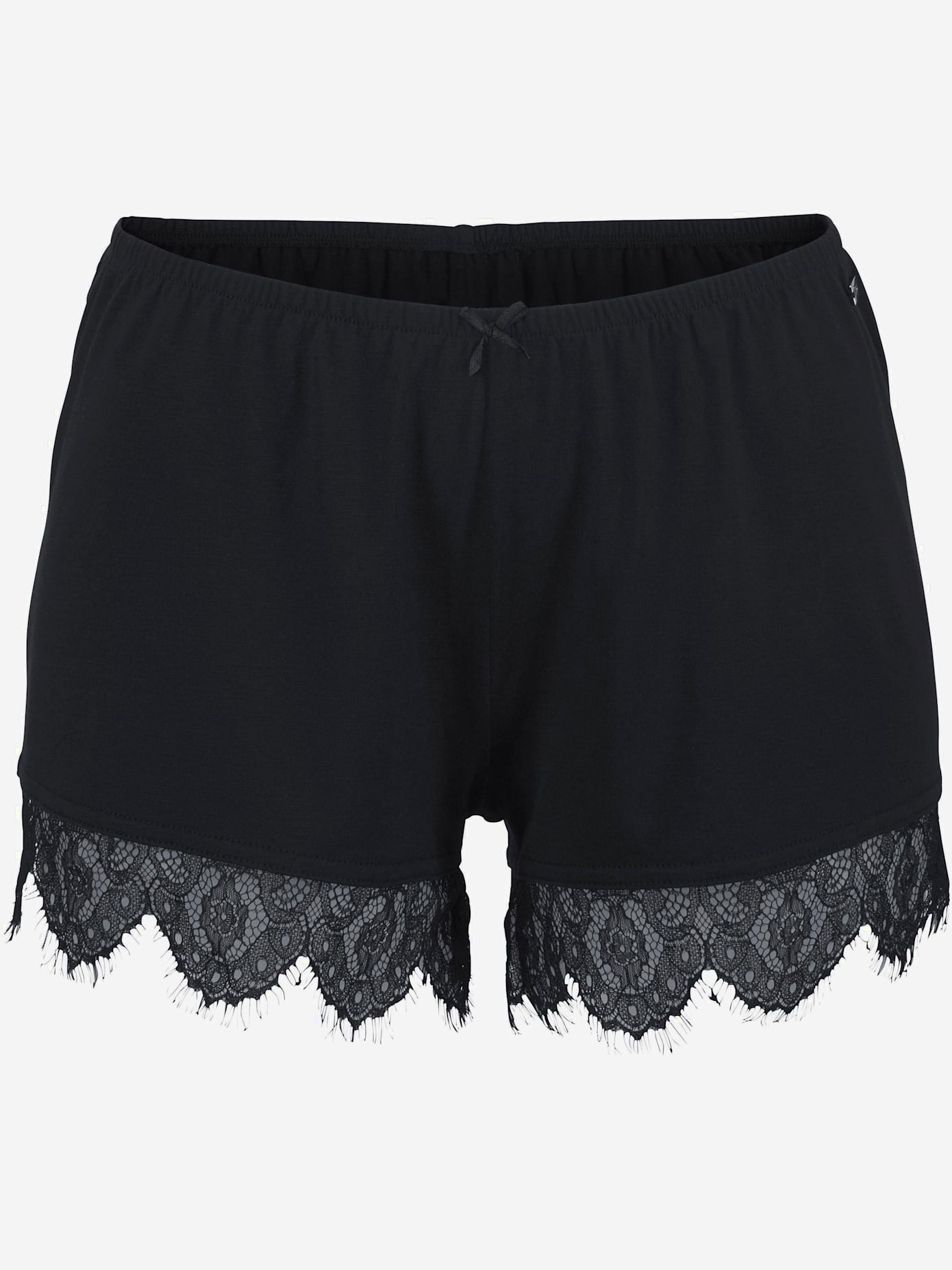 Short de nuit short, dentelle à franges élégante
