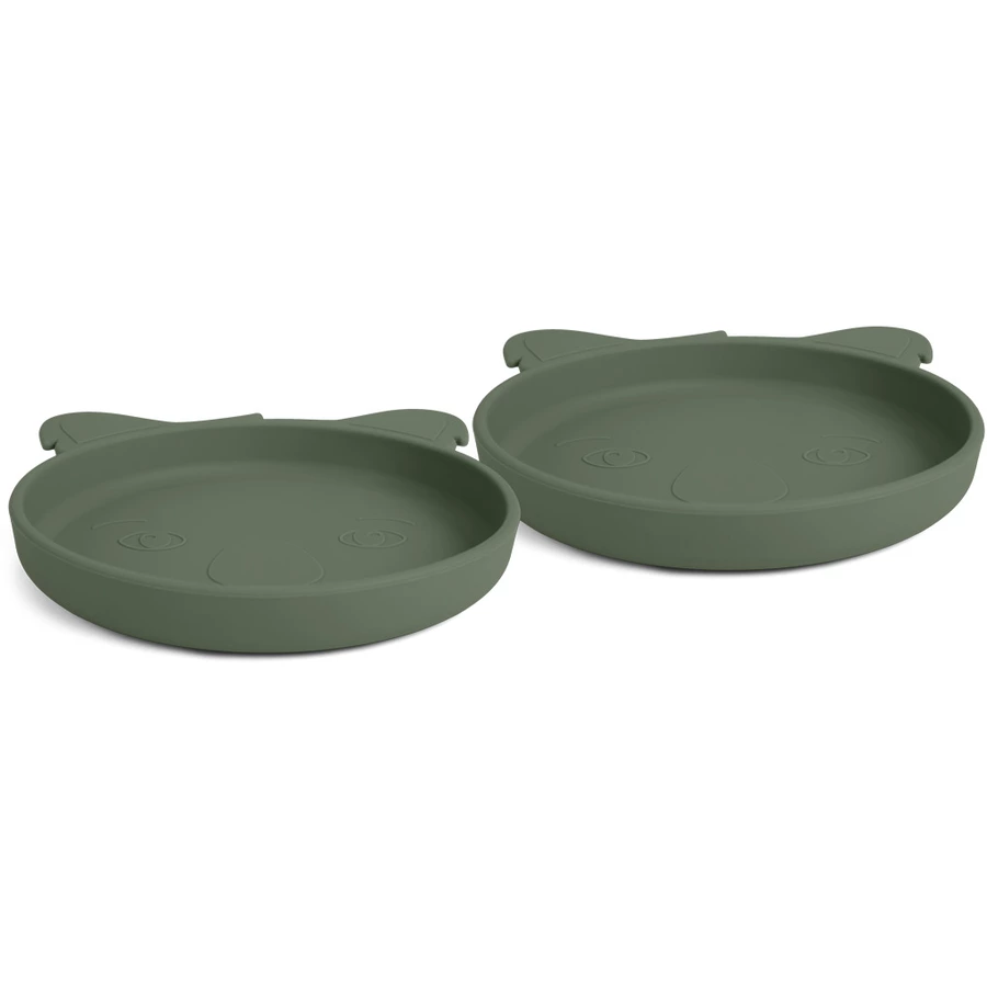Nuuroo Silikonteller Akila Koala Dusty Green 2er Set